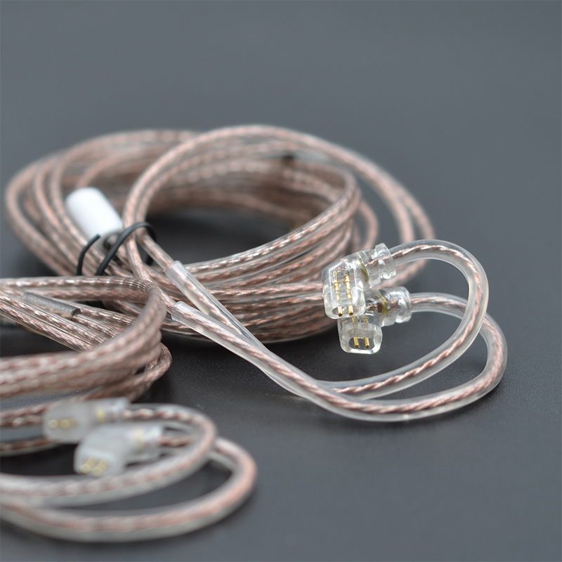 Wired Earphone Mic - 오리지널 KZ 이어폰 케이블 무산소 구리선