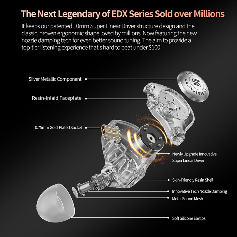 KZ EDX Pro 2 울트라-리니어 다이나믹 드라이버 - In Ear Monitor Iem 리뷰 및 가격