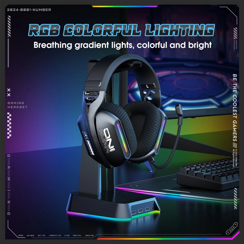 ONIKUMA GT808 무선 게임용 헤드셋 트라이 모 - Gaming Headset Rgb 리뷰 및 가격