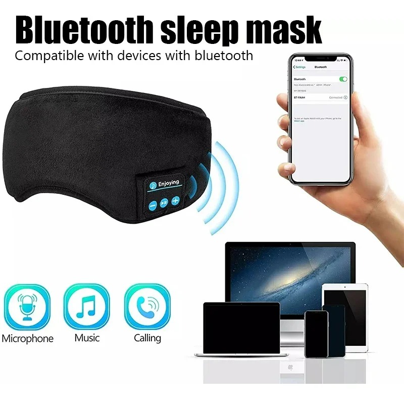 3D 아이 마스크 블루투스 헤드폰 음악 수면 헤드밴드  - Bluetooth Headset On Ear 리뷰 및 가격
