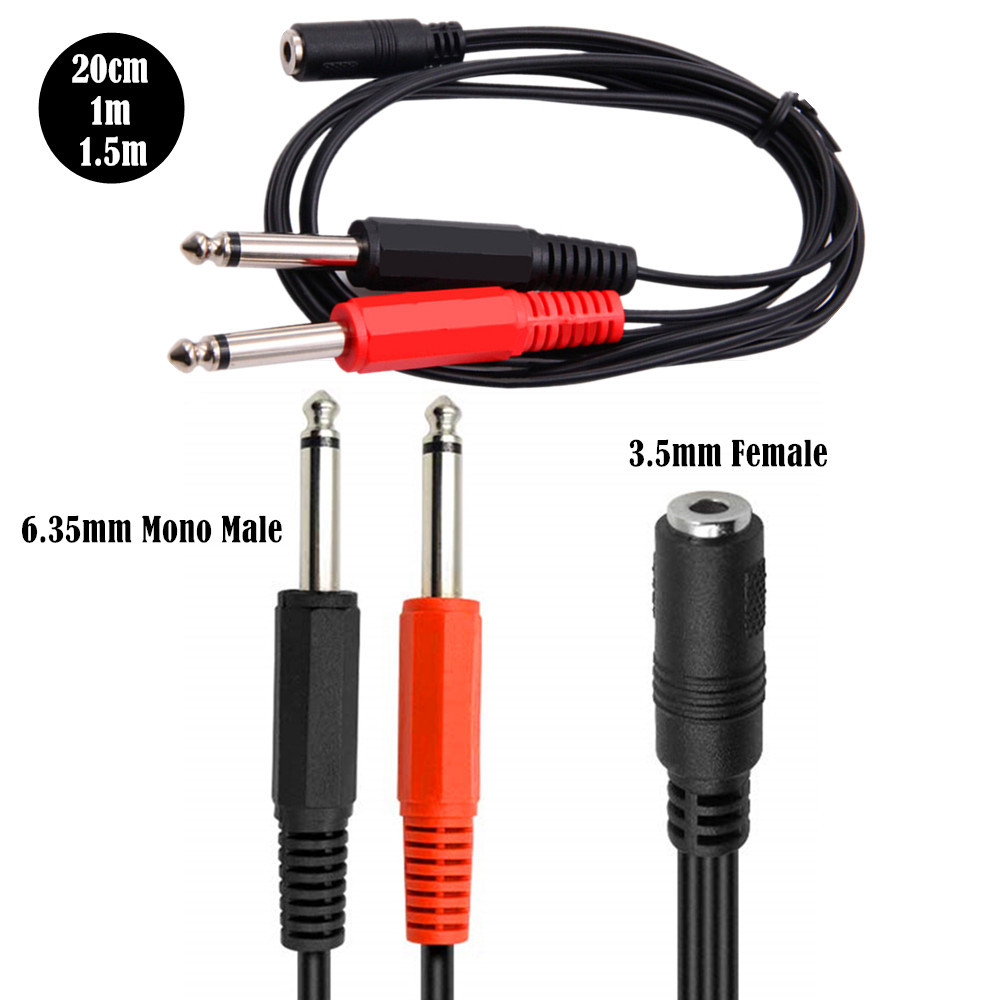 6.35mm 남성형에서 2개의 6.35mm 여성형으로  - Audio Splitter Y 리뷰 및 가격