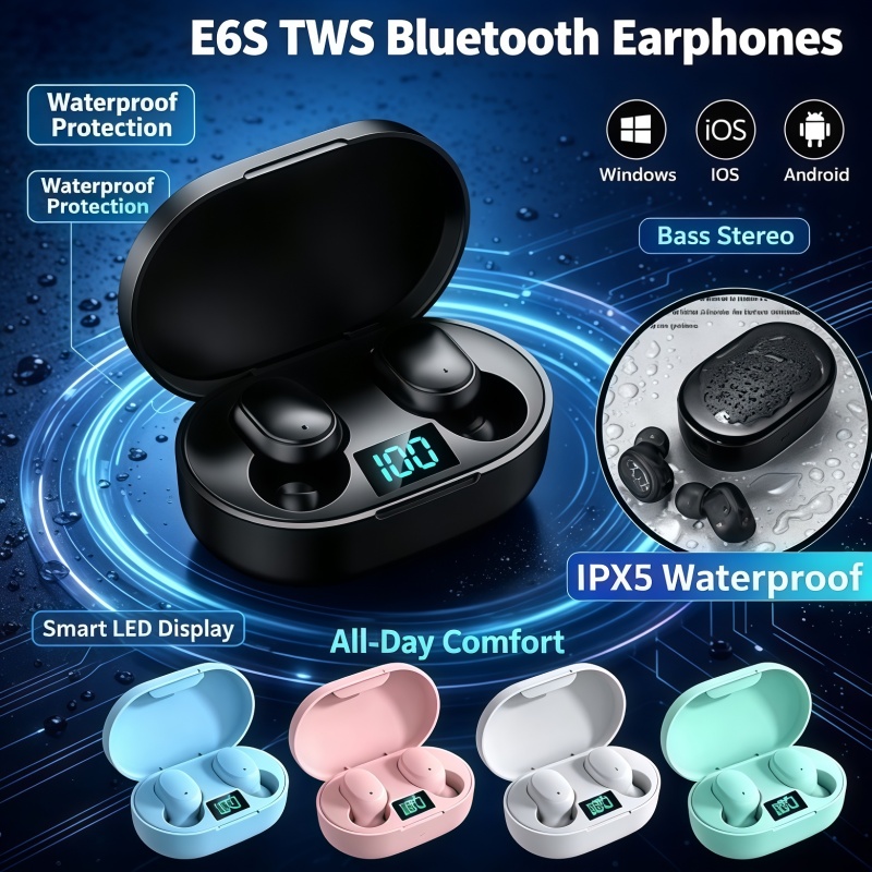 2026년 히트 상품 TWS E6S 폰 블루투스 이어폰 - Bluetooth Headset On Ear 리뷰 및 가격
