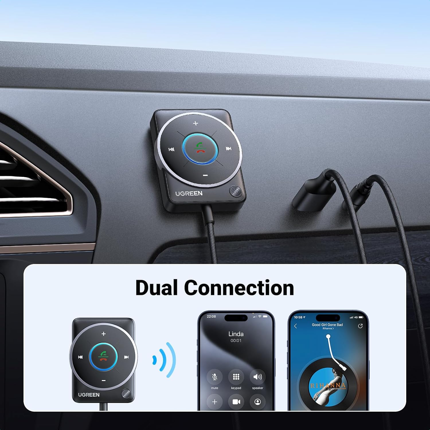 UGREEN 블루투스 5.4 차량용 AUX 어댑터, [ - Bluetooth Adapter Receiver 리뷰 및 가격