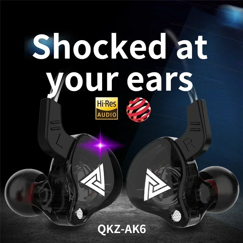 새로운 QKZ AK6 구리 드라이버 HiFi 유선 이어 - Wired Earphone Mic 리뷰 및 가격